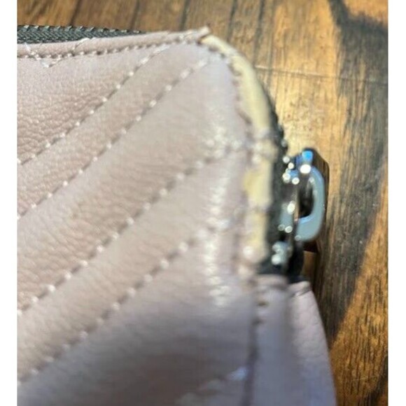 Guess Light Maeve Pink Faux Leather Double Zipper + Snap Crossbody Purse*READ - Picture 9 of 10